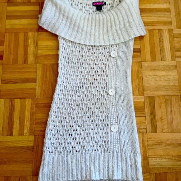Say What? White off shoulder/off-the-shoulder sweater dress - Size Small - Picture 1 of 7